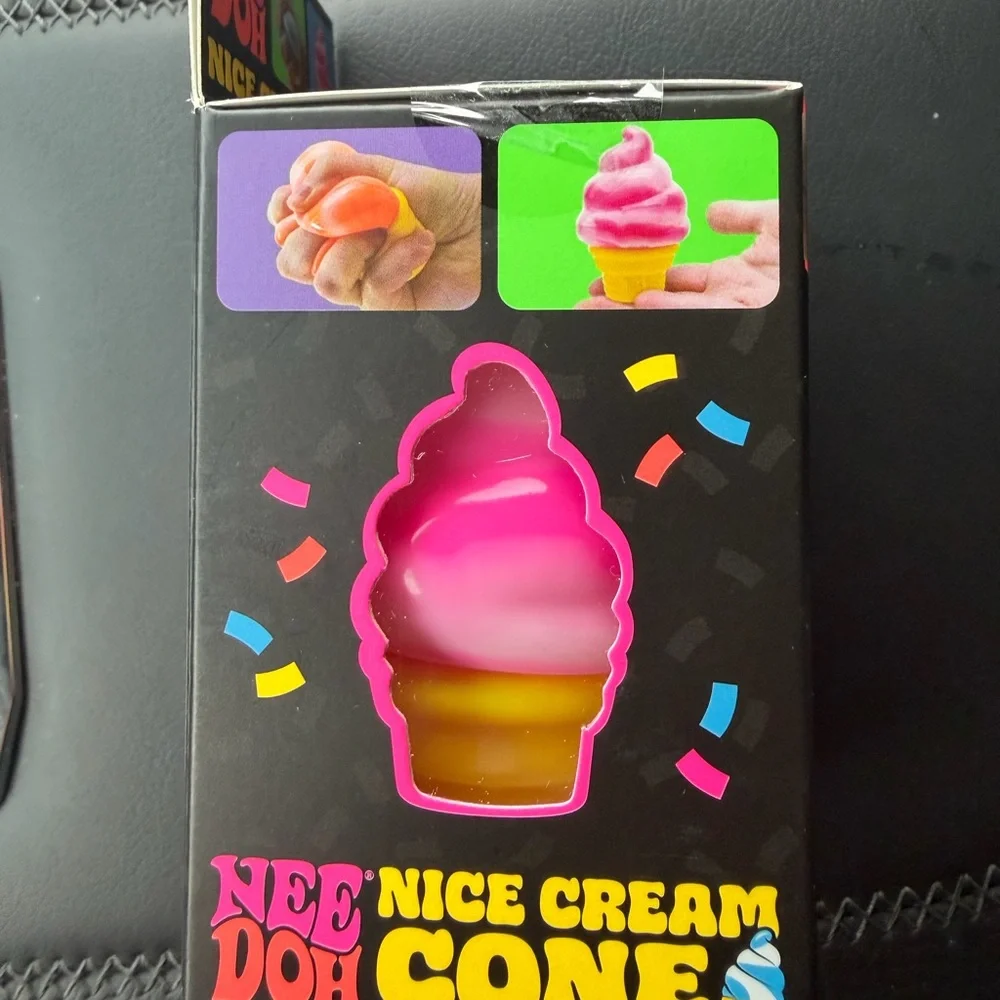 Nee Doh Nice Cream Cone Pink Squishy RARE! - Picture 5 of 6